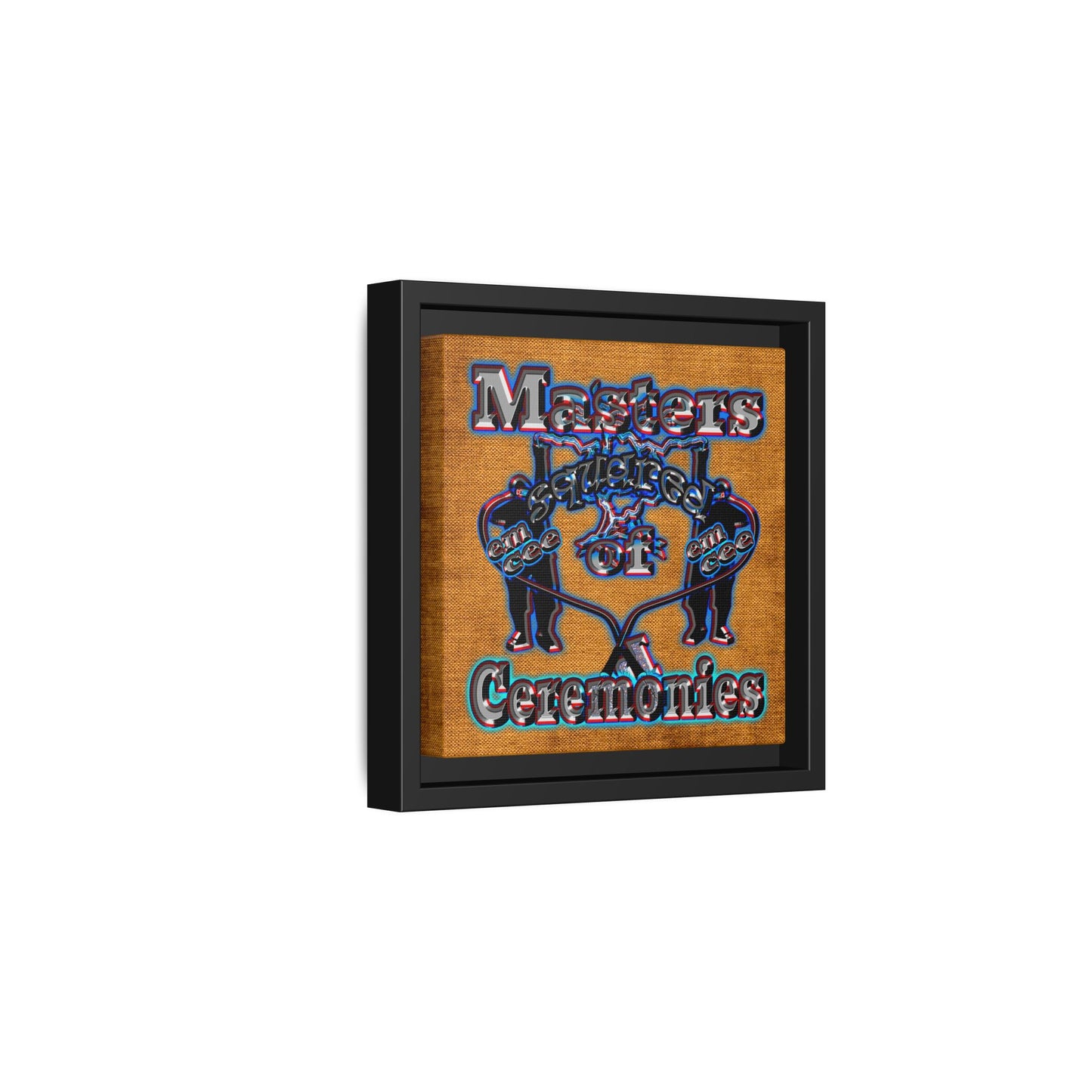 em cee squared - framed canvas art (brown papyrus)