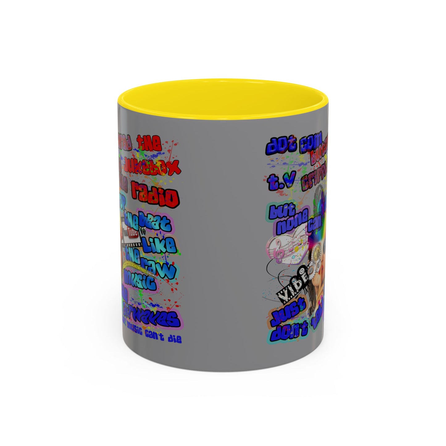drop the beat - Accent Mug (grey)