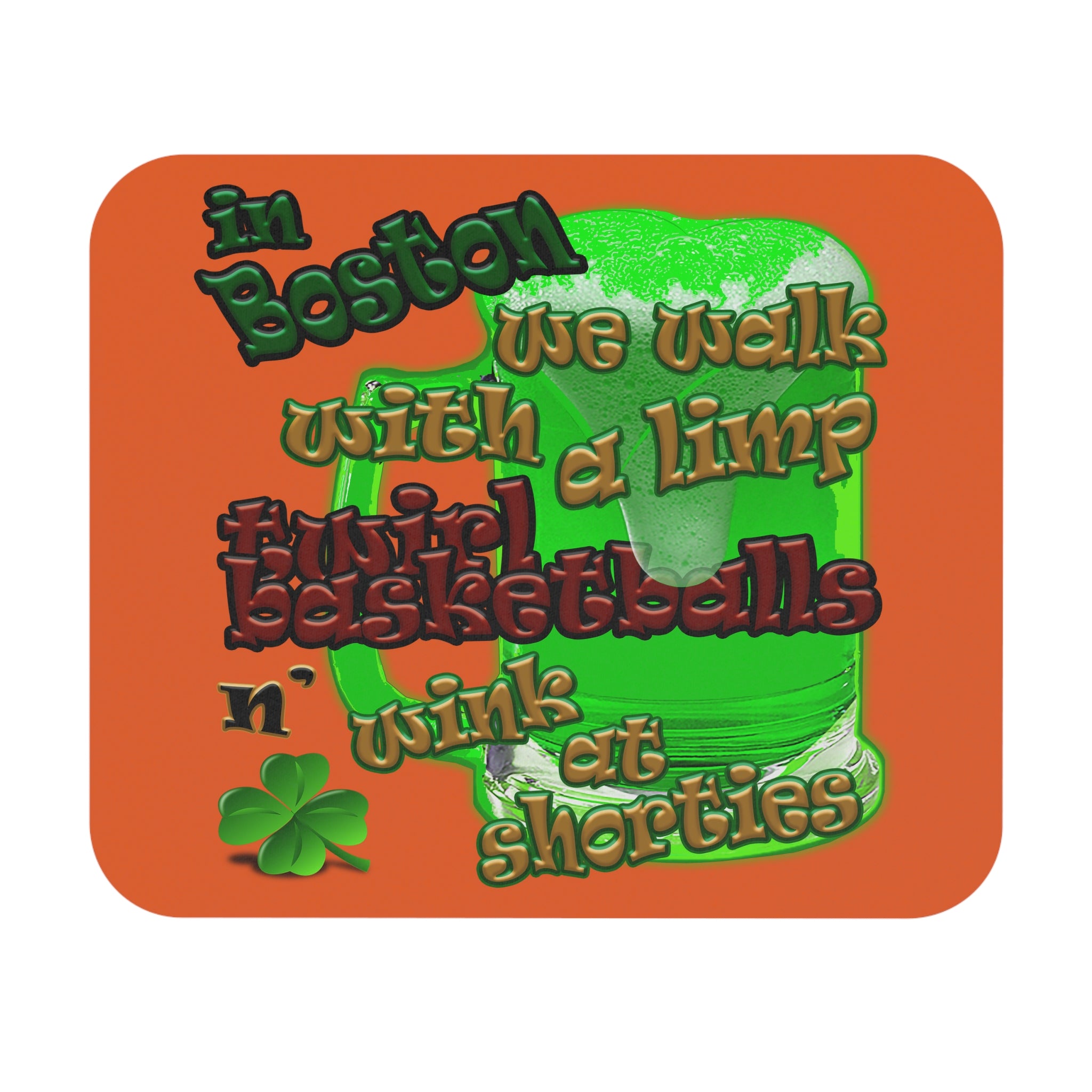 celtics logo - Mouse Pad (Rectangle) (orange)