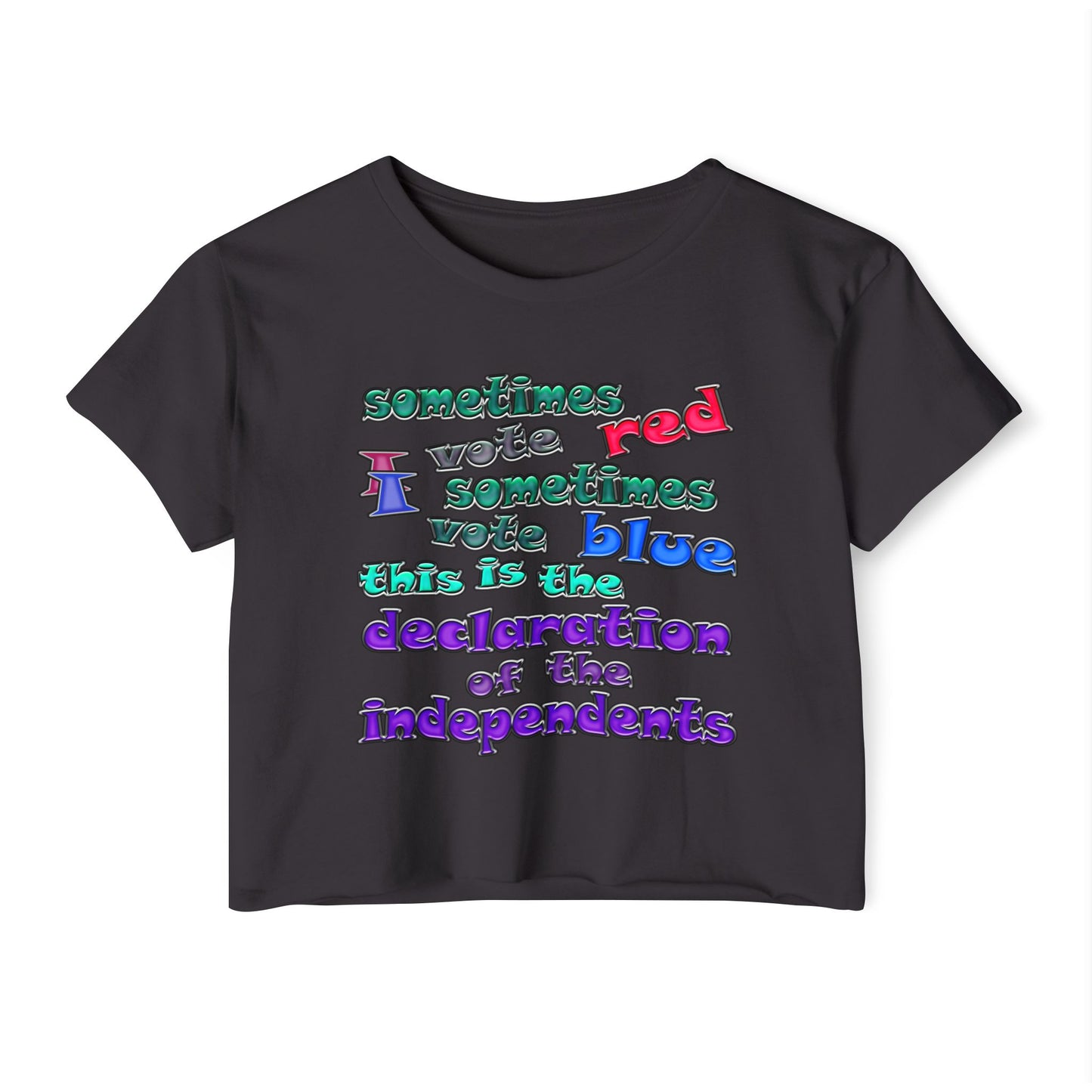 declaration of the independents - Women's Festival Crop Top