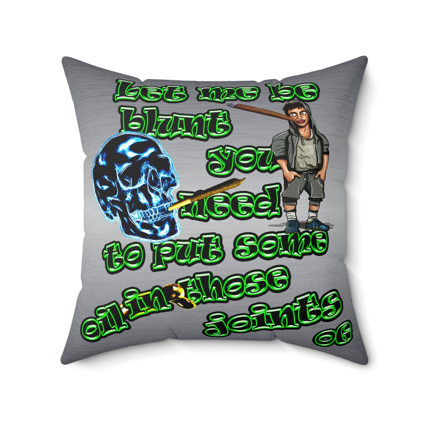 og - Faux Suede Square Pillow - (brushed nickel)