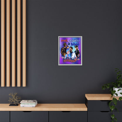 rw&b lives matter - framed canvas art (purple wave)
