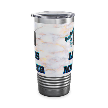 irrelevant - Ringneck Tumbler, 20oz (white marble)