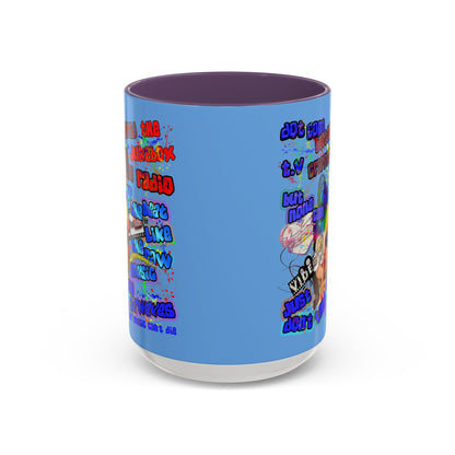 drop the beat - Accent Mug (light blue)