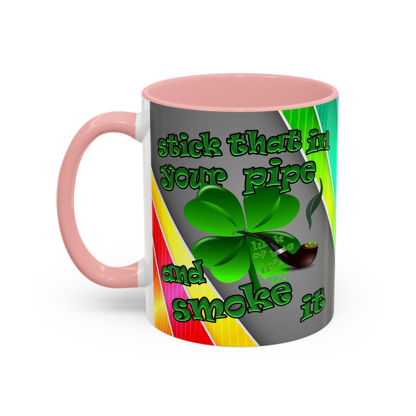 celtics logo - Accent Mug (rainbow split)