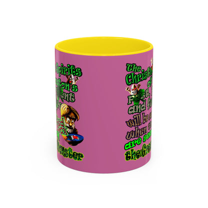 christmas spirits of boston - Accent Mug (light pink)