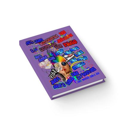 drop the beat - journal-lined (light purple)