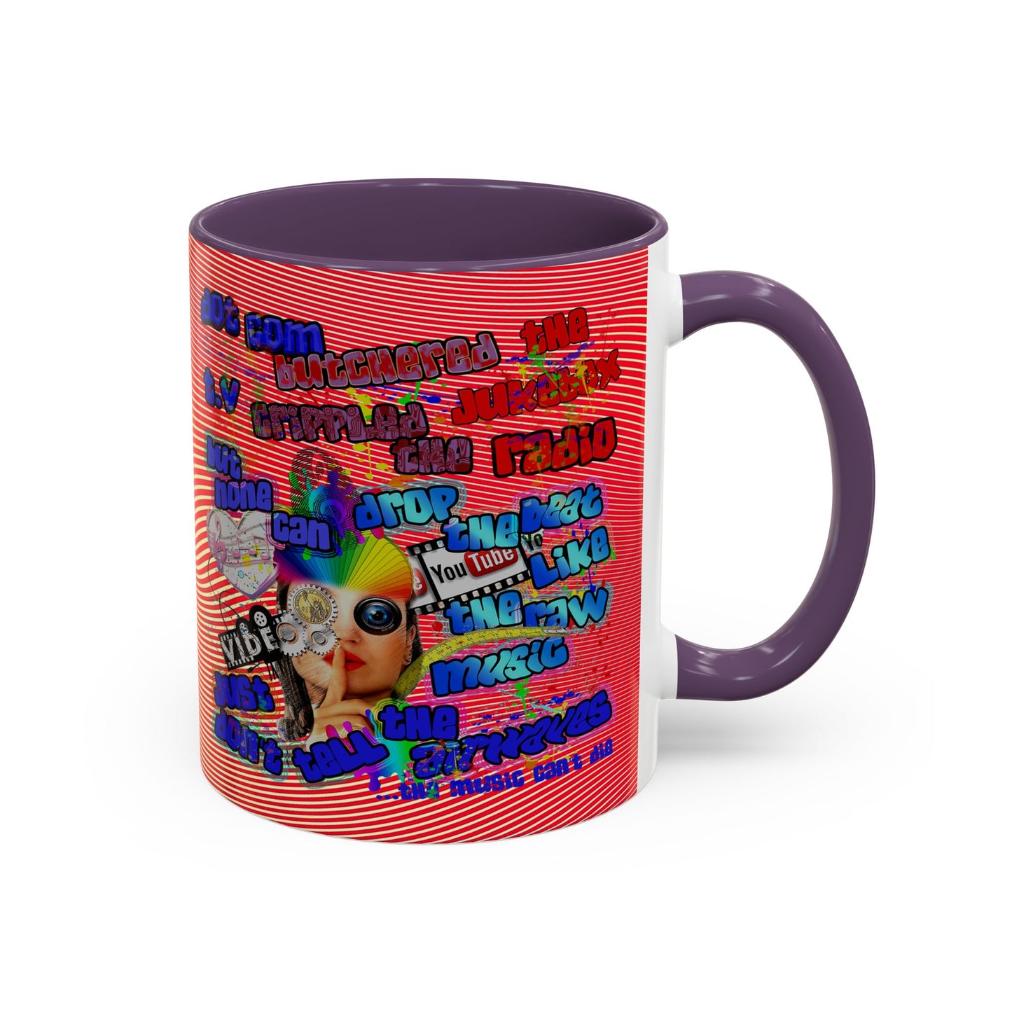drop the beat - Accent Mug (yellow-orange wave)