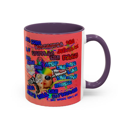 drop the beat - Accent Mug (yellow-orange wave)