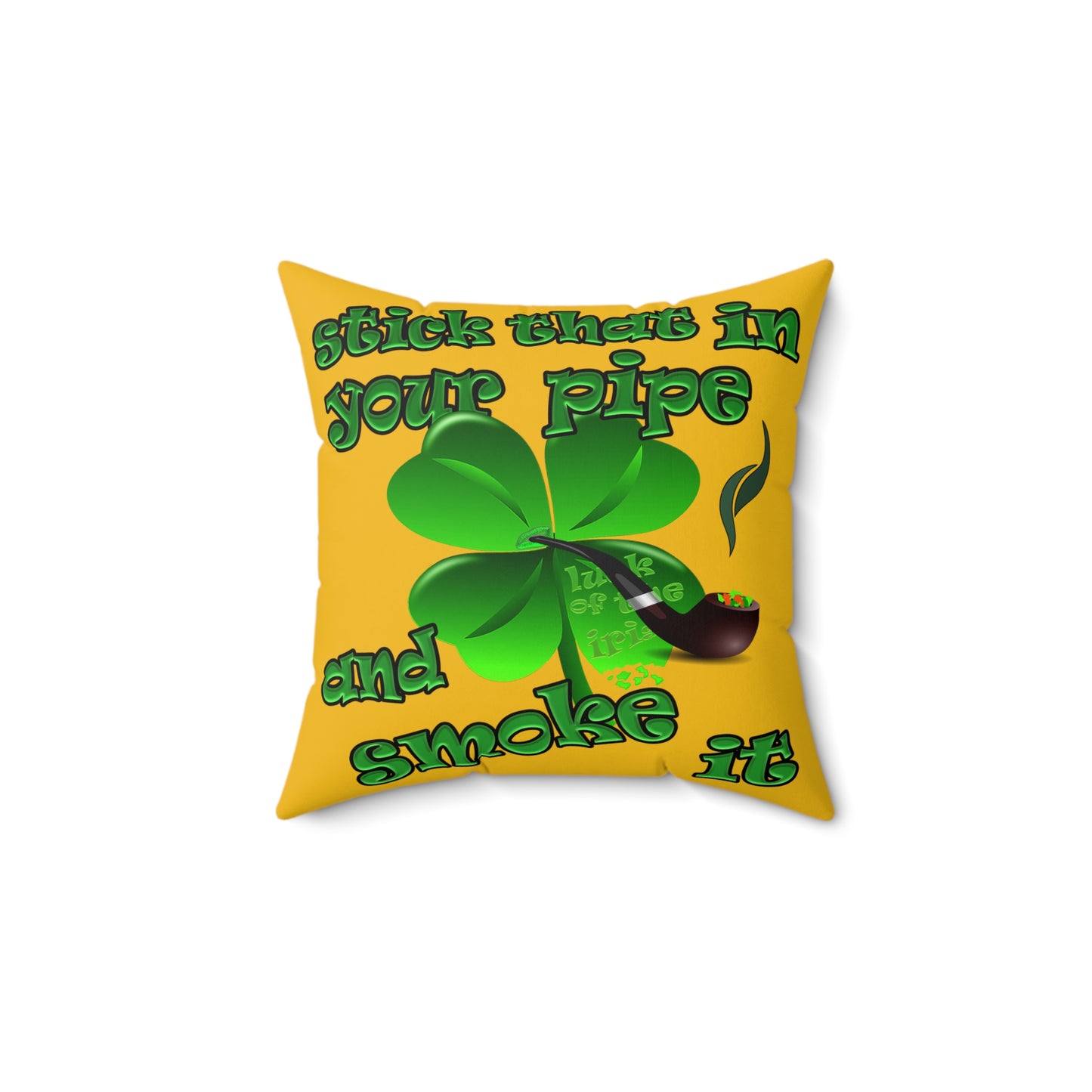 celtics logo - Spun Polyester Square Pillow - (yellow)