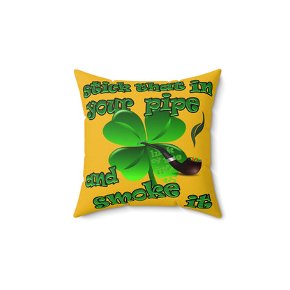 celtics logo - Spun Polyester Square Pillow - (yellow)