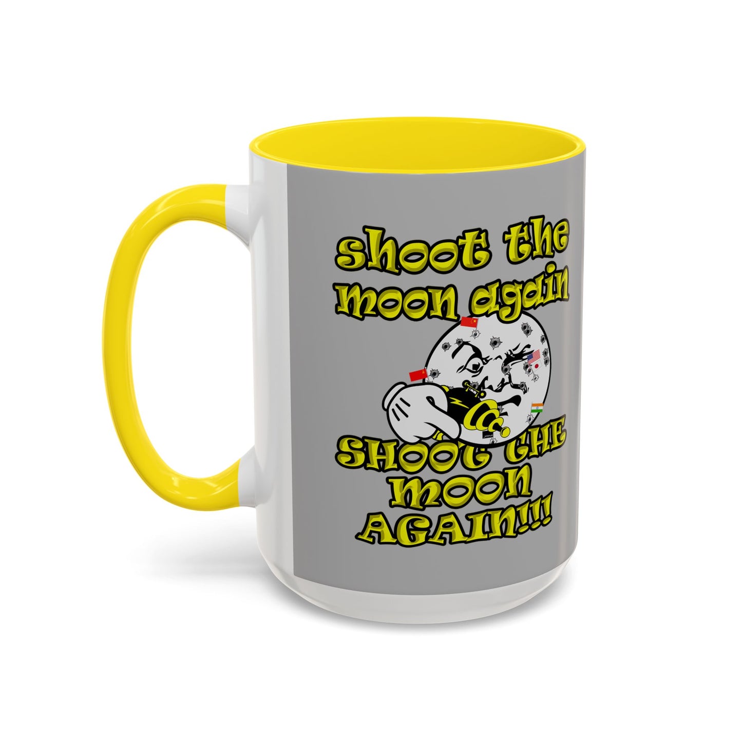 shoot the moon again - Accent Mug (light grey)