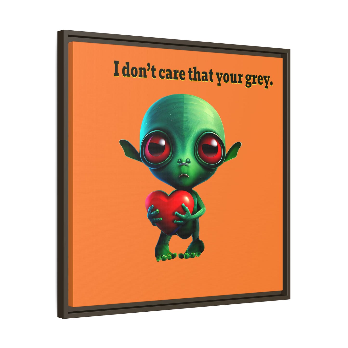I don't care that your grey - framed canvas art (crusta)