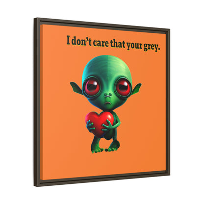 I don't care that your grey - framed canvas art (crusta)