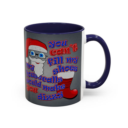 santa's shoes - Accent Mug (grey-light grey)