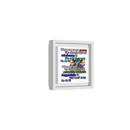 doggystyle - framed canvas art (white)