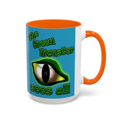 green monster - Accent Mug (turquoise)