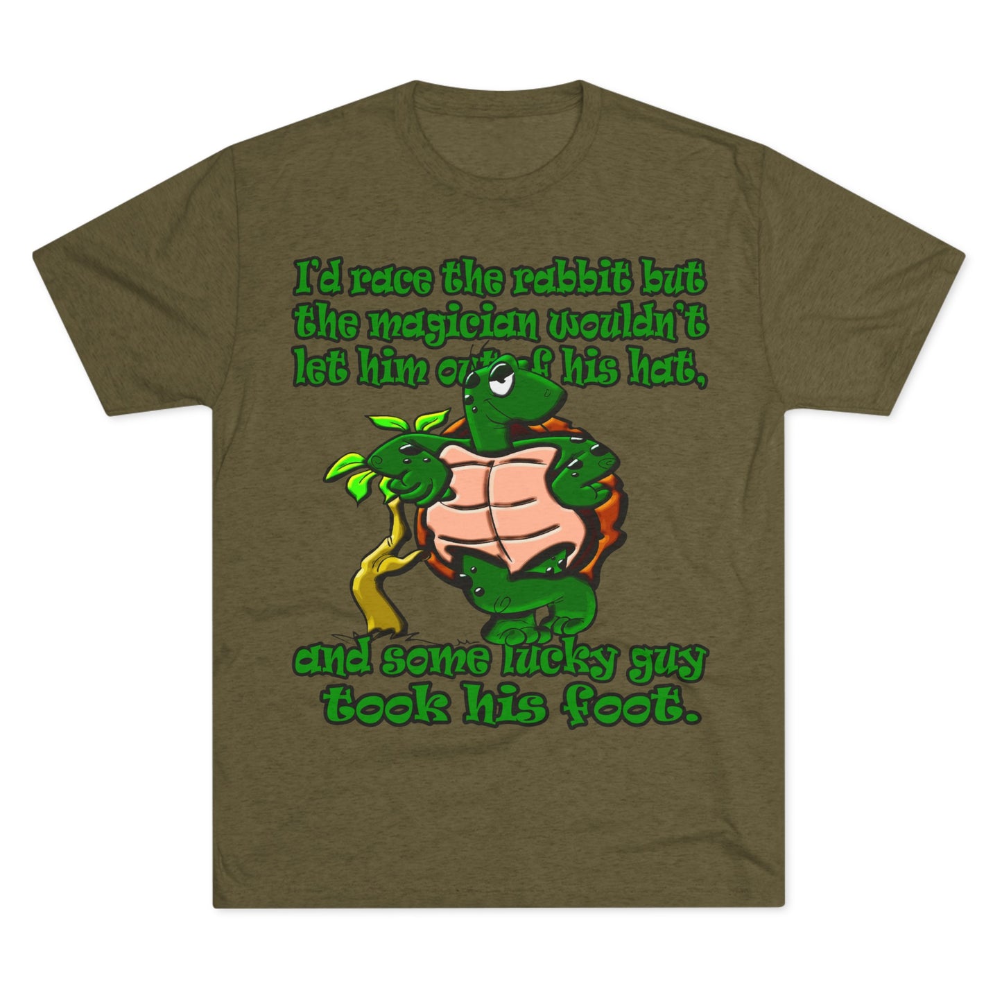 turtle race - Unisex Tri-Blend Crew Tee