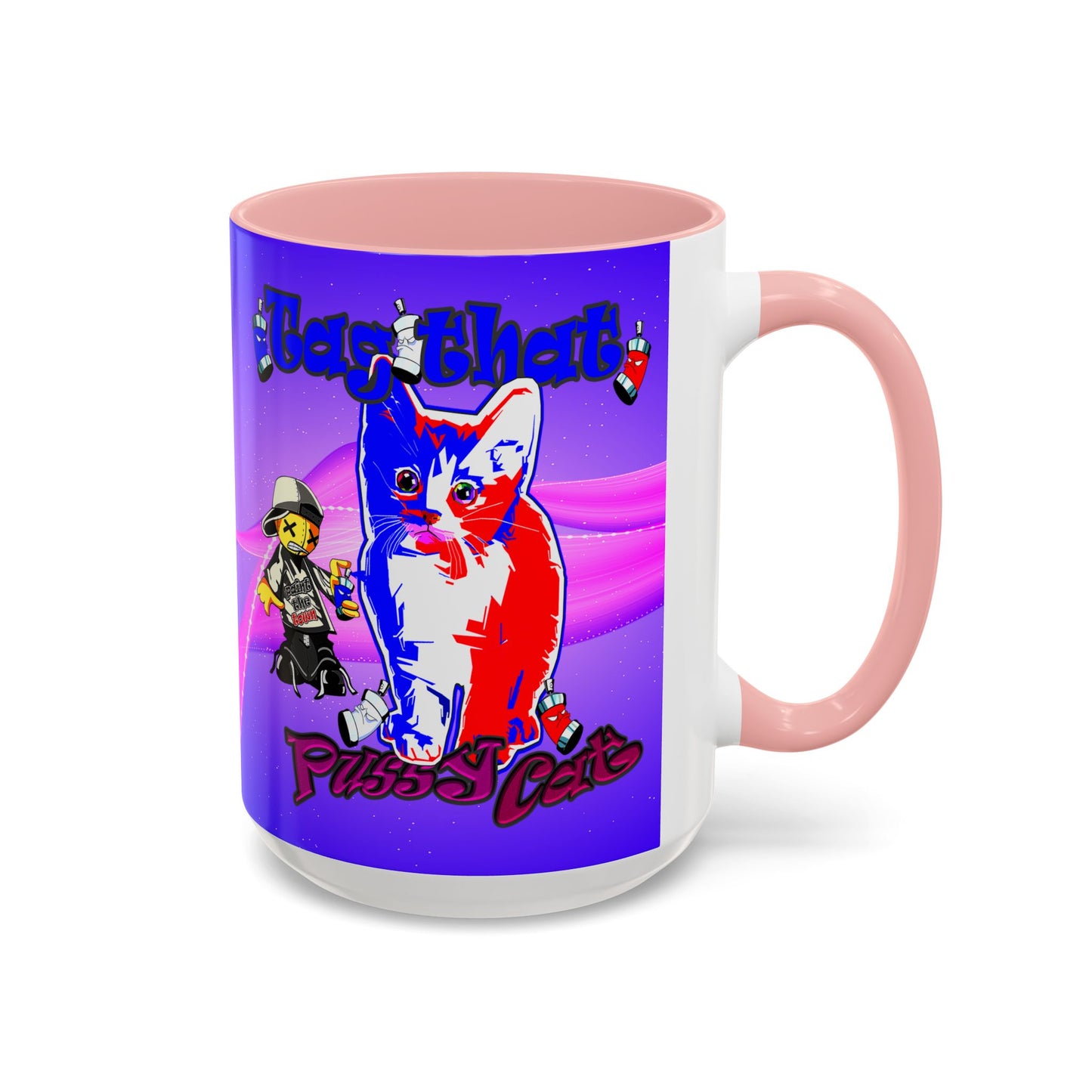 tag that - Accent Mug (purple-pink wave)