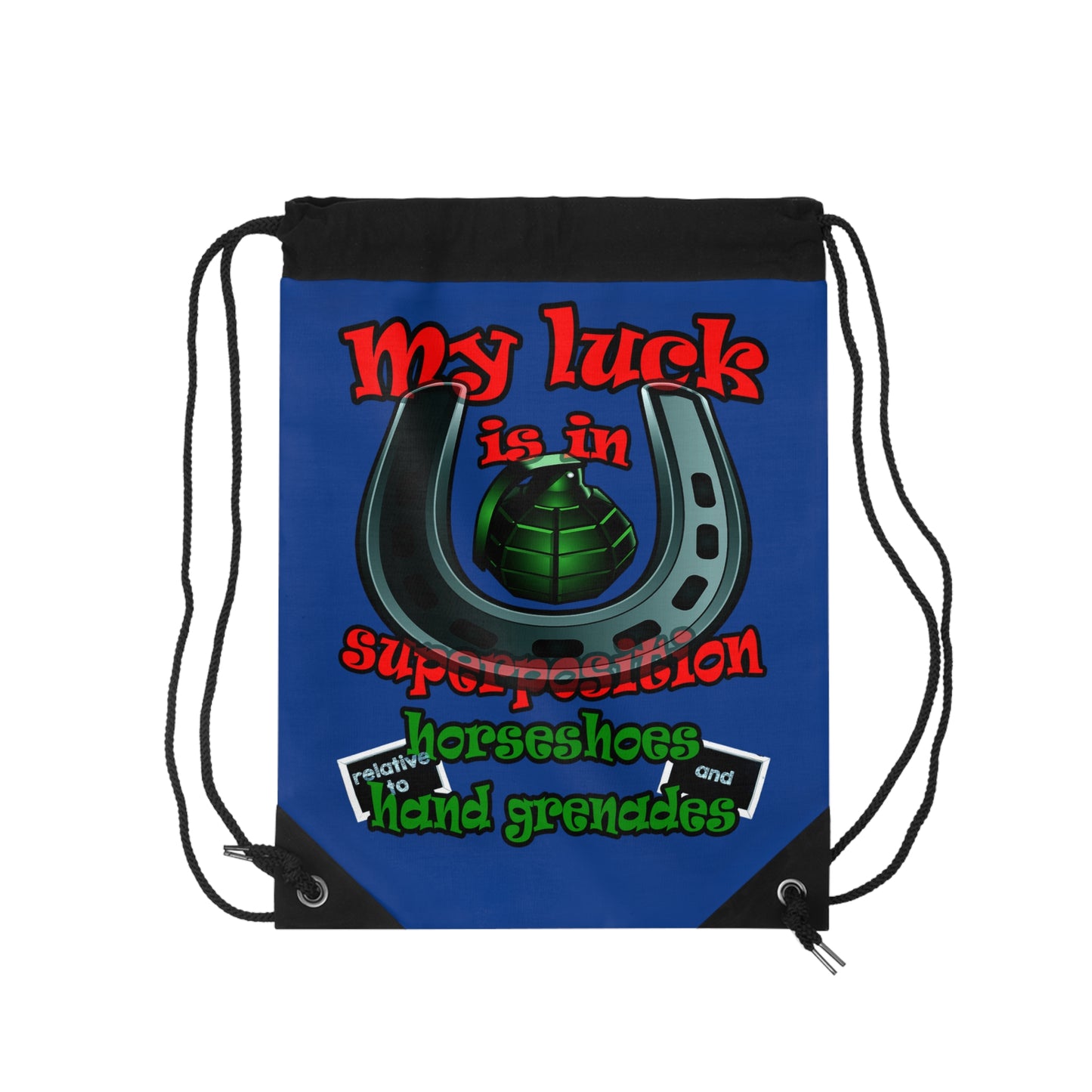 my luck - Drawstring Bag (dark blue)