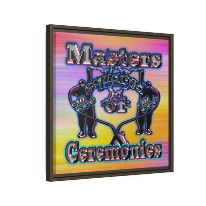 em cee squared - framed canvas art (color blur)