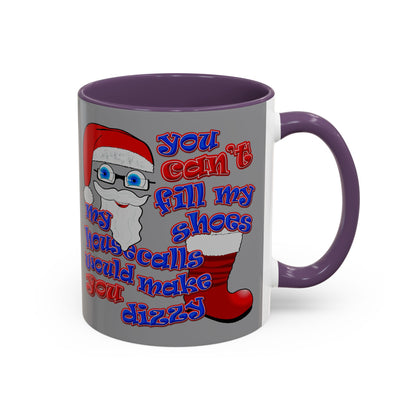 santa's shoes - Accent Mug (grey)