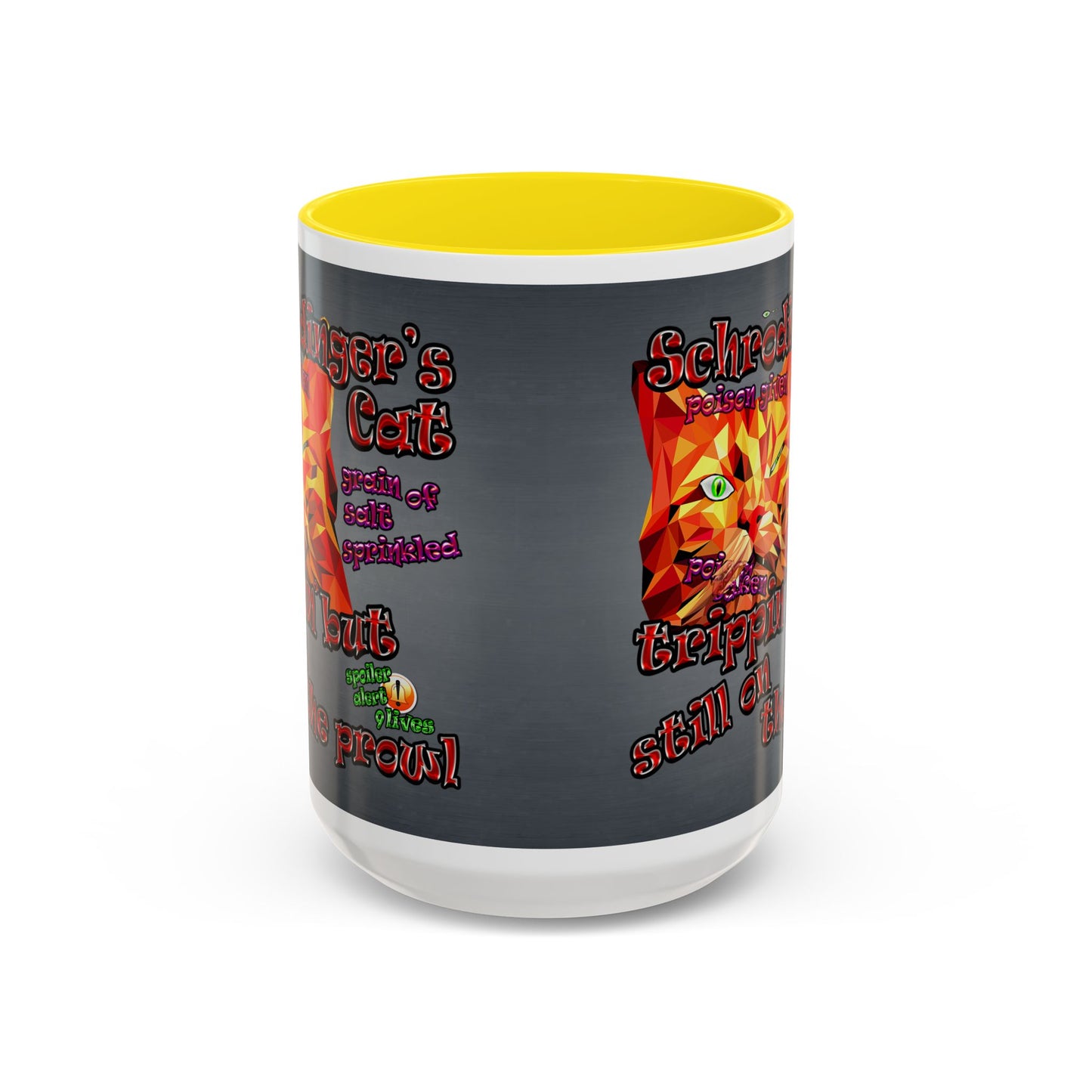 schrodinger's cat - Accent Mug (grey-light grey)