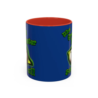 green monster - Accent Mug (dark blue)