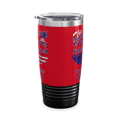 american wing - Ringneck Tumbler, 20oz (dark red)