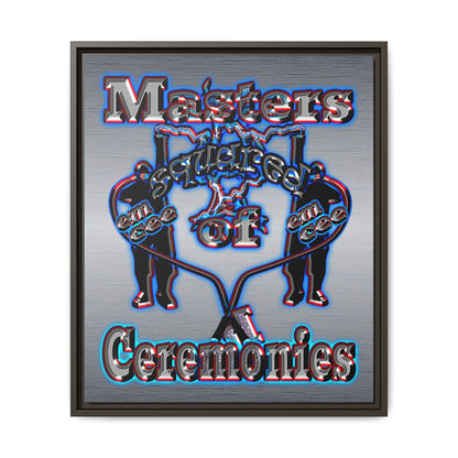 em cee squared - framed canvas art (brushed nickel)