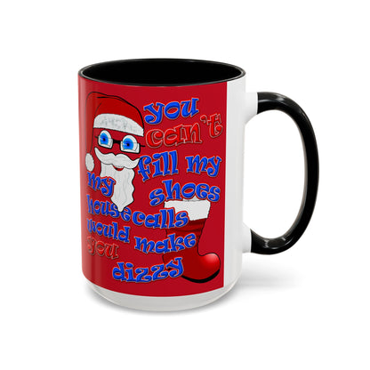 santa's shoes - Accent Mug (dark red)