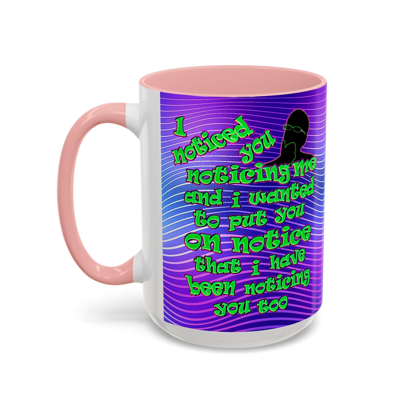 noticed you noticing - Accent Mug (purple wave)