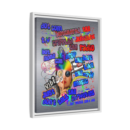 drop the beat - framed canvas art (brushed nickel)