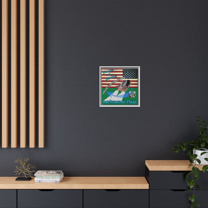 shoot for the stars - framed canvas art (dark green)