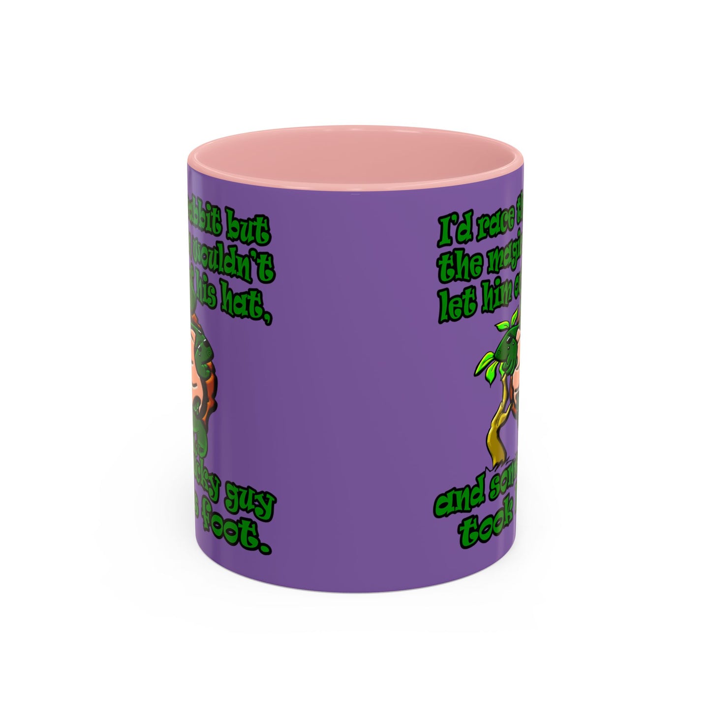 turtle race - Accent Mug (light purple)