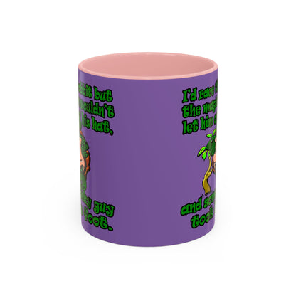 turtle race - Accent Mug (light purple)