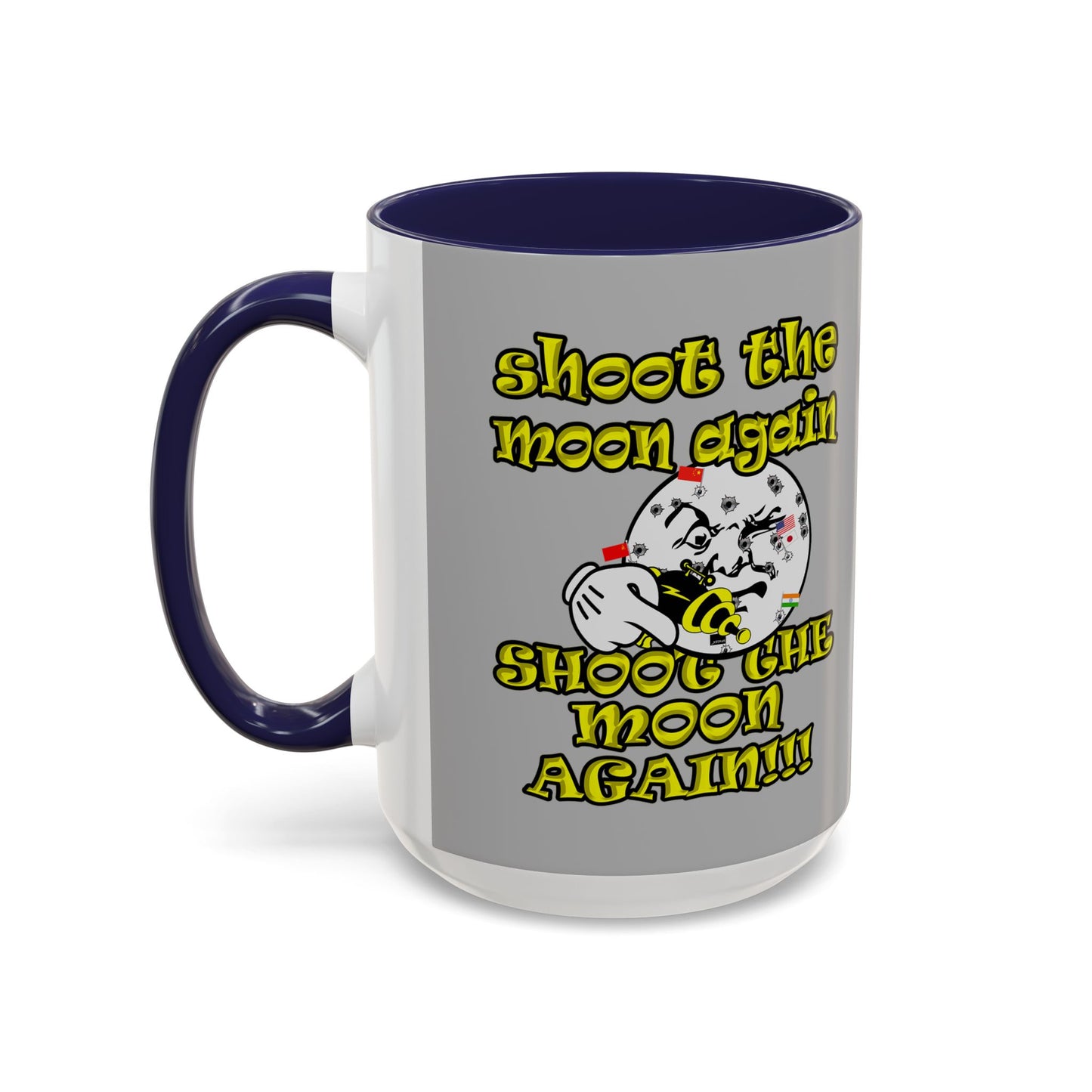 shoot the moon again - Accent Mug (light grey)