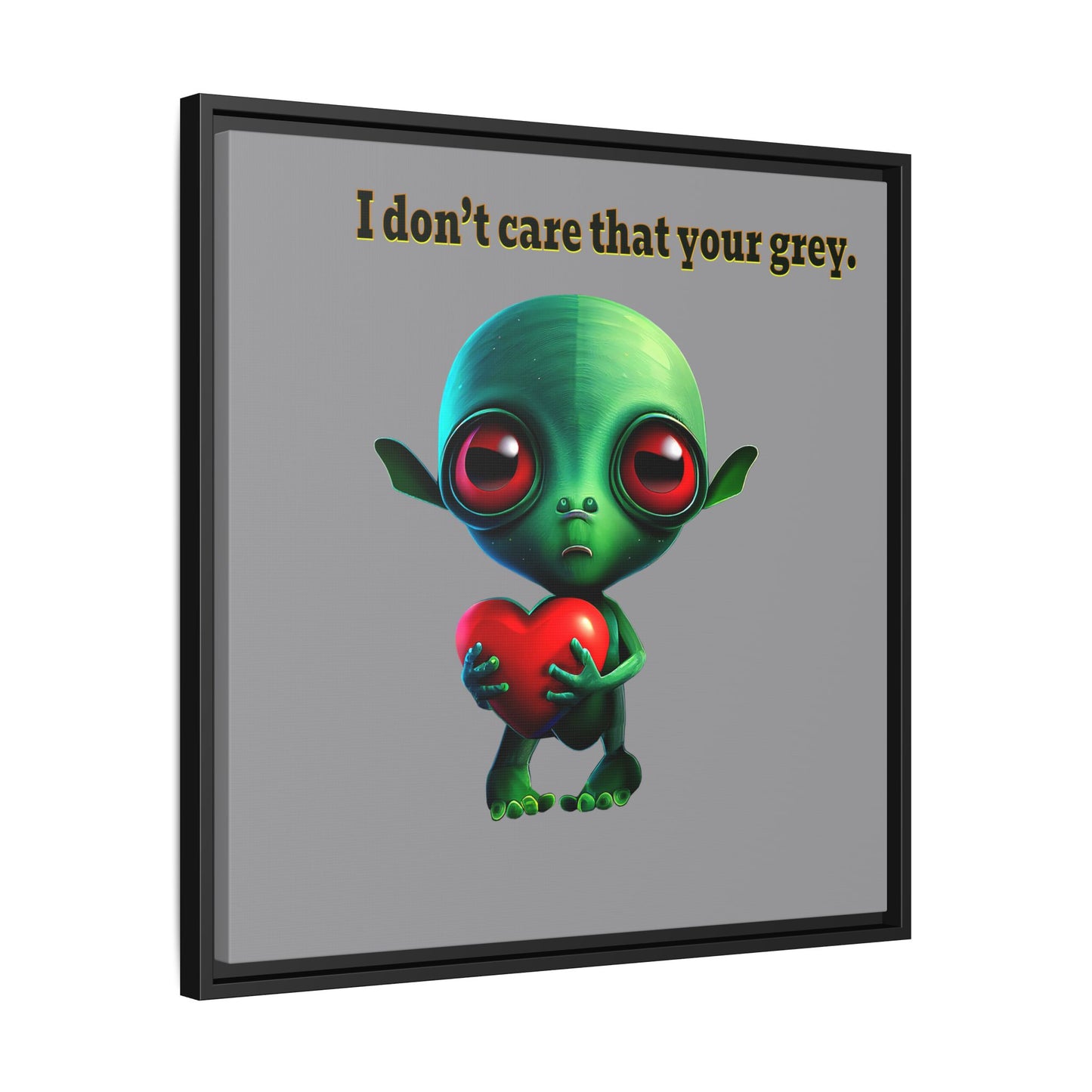 I don't care that your grey - framed canvas art (grey)