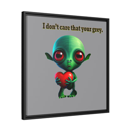 I don't care that your grey - framed canvas art (grey)