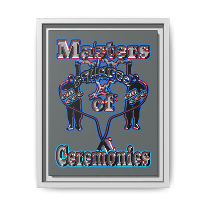 em cee squared - framed canvas art (dark grey)