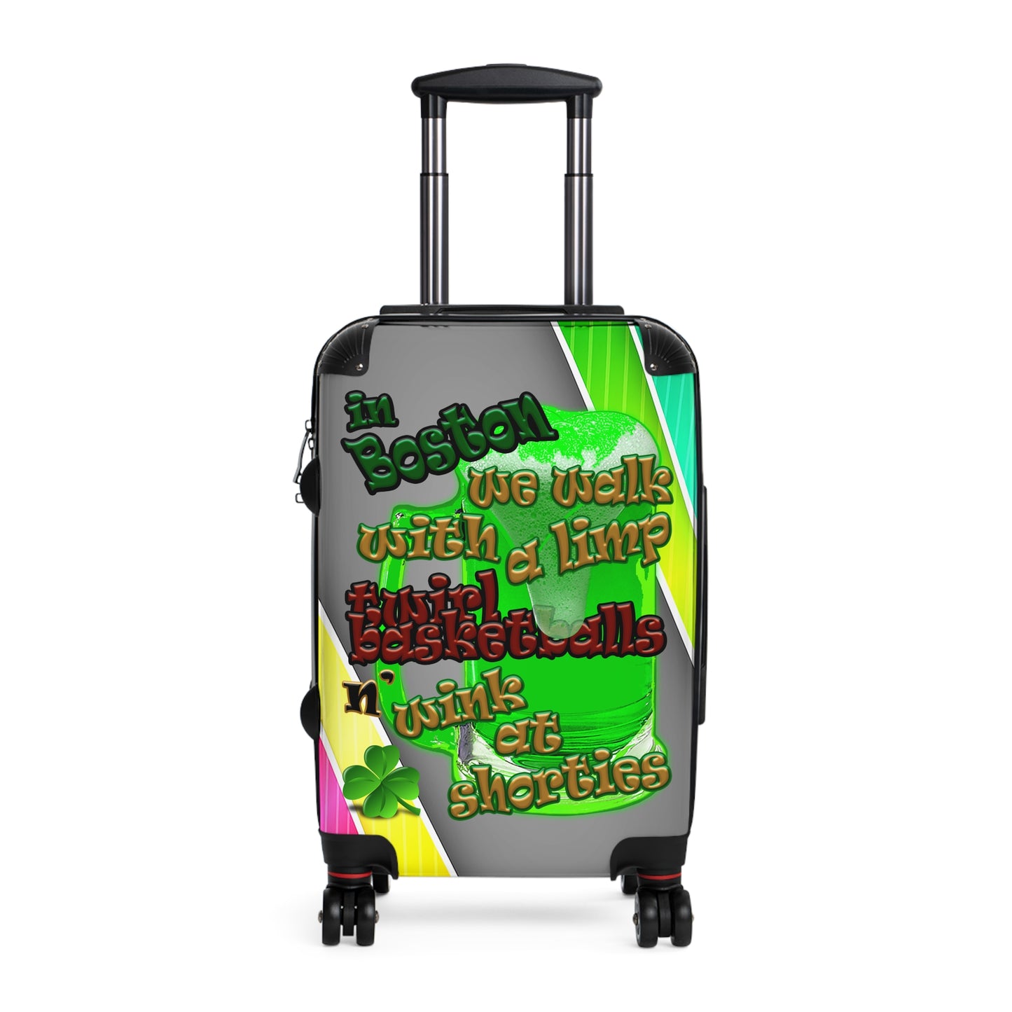 celtics logo - Suitcase (rainbow split)