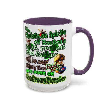 christmas spirits of boston - Accent Mug (white)
