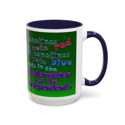 declaration of the independents - Accent Mug (logo green)