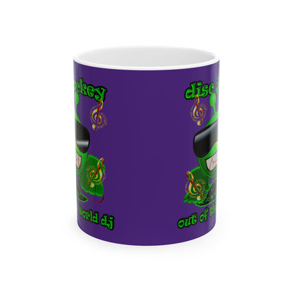 disc jockey - White Mug (purple)