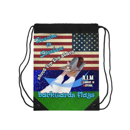 shoot for the stars - Drawstring Bag ('snoops' background)