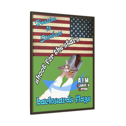 shoot for the stars - framed canvas art (green)