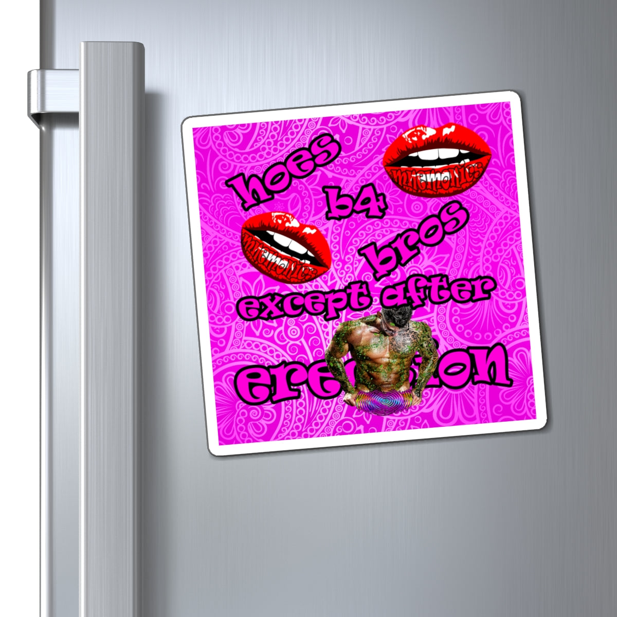 hoes b4 bros - Magnets - (pink swirl)