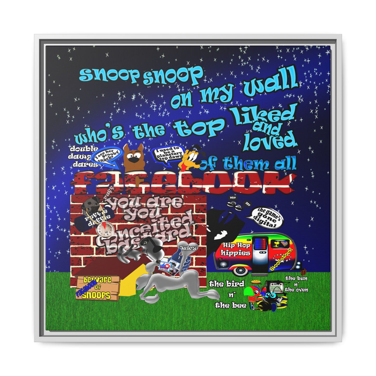 snoops - framed canvas art