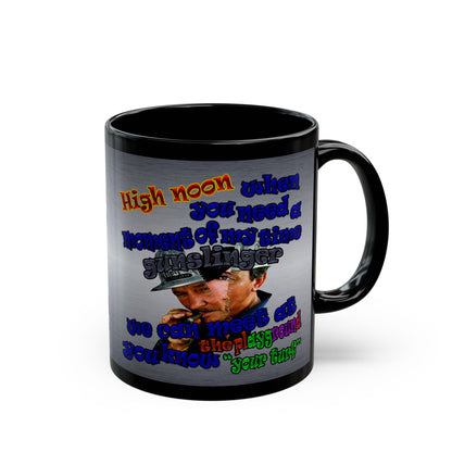 high noon - Black Mug (brushed nickel)