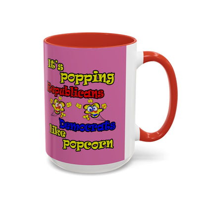 popping like popcorn - Accent Mug (light pink)